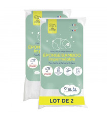 Lot de 2 Proteges Matelas Bébé Bamboo - 60x120 cm - Alese Imperméable - Viscose Douce - Sans traitement chimique