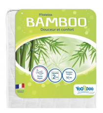 Matelas Bébé Bamboo - YOOPIDOO - 60x120 cm - Viscose Douce et Absorbante - Réversible - Déhoussable