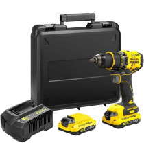 Perceuse visseuse 80 Nm Brushless Lithium 18V - 2 Batteries 2Ah - STANLEY FATMAX V20 - SFMCD720D2K-QW