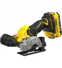 Mini Scie Circulaire - STANLEY FATMAX V20 - SFMCM300D2-QW - 75 mm Brushless - Lithium 18V - 2 Batteries 2Ah
