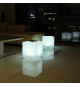 Cube solaire lumineux - LUMISKY - CASY - H30 cm - Tabouret table basse - LED blanc et multicolore