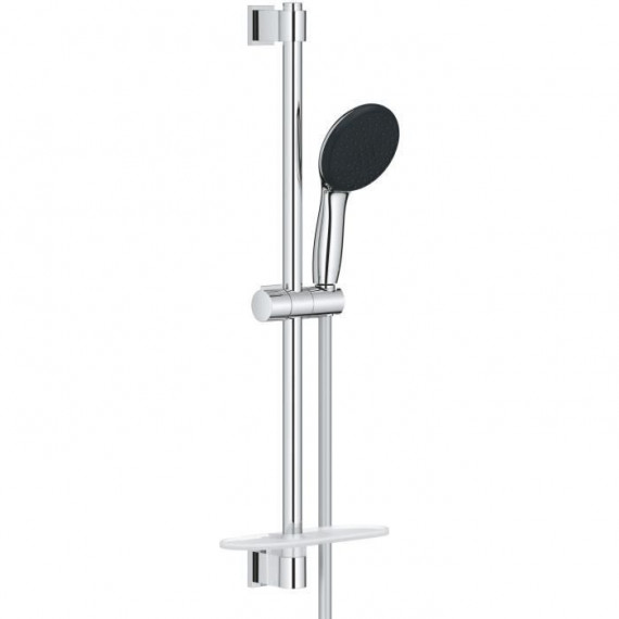 Ensemble de douche avec pommeau 2 jets, barre 60cm, flexible et tablette- GROHE Vitalio Start 110 26952001 - Economie d'eau -…