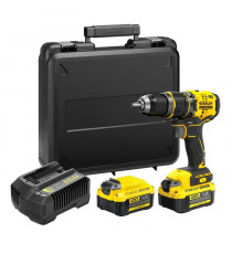 Stanley - V20 Perceuse visseuse a percussion 80 Nm BRUSHLESS - Lithium 18V - 2 batteries 4A - SFMCD721M2K-QW