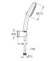 Ensemble de douche avec pommeau 2 jets, support et flexible - GROHE Vitalio Comfort 110 263992431 - Sélection facile -Economi…