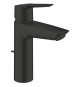Mitigeur monocommande lavabo - GROHE Start - 234552432 - Noir mat - Taille M - Bec moyen - Economie d'eau - Tirette et vidage