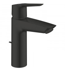 Mitigeur monocommande lavabo - GROHE Start - 235522432 -Noir mat -Taille M -Ouverture Eau Froide -Economie d'eau -Tirette et …