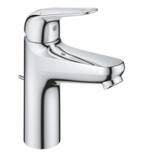Mitigeur monocommande lavabo - GROHE Swift - 24325001 - Chromé - Taille M - Economie d'eau - Tirette et vidage