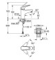 Mitigeur monocommande lavabo - GROHE Swift - 24318001 - Chromé - Taille S - Economie d'eau - Vidage clic clac