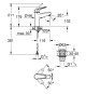 Mitigeur monocommande lavabo - GROHE Swift - 24326001 - Chromé - Taille M - Economie d'eau - Vidage clic clac