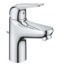Mitigeur monocommande lavabo - GROHE Swift - 24316001 - Chromé - Taille S - Economie d'eau - Tirette et vidage