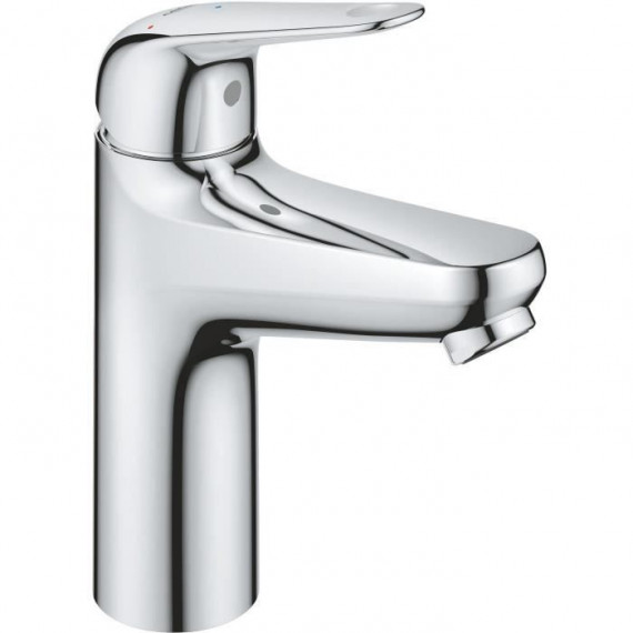 Mitigeur monocommande lavabo - GROHE Swift - 24329001 - Chromé - Taille M - Ouverture Eau Froide - Economie d'eau - Vidage cl…