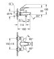Mitigeur monocommande bain/douche - GROHE Swift - 24335001 - Chromé - Montage mural apparent