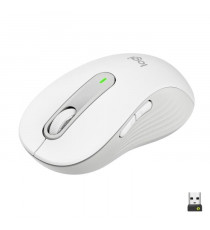 Souris Sans Fil Logitech Signature M650 L - Grande Taille Silencieuse, Bluetooth, Boutons Programmables - Blanche