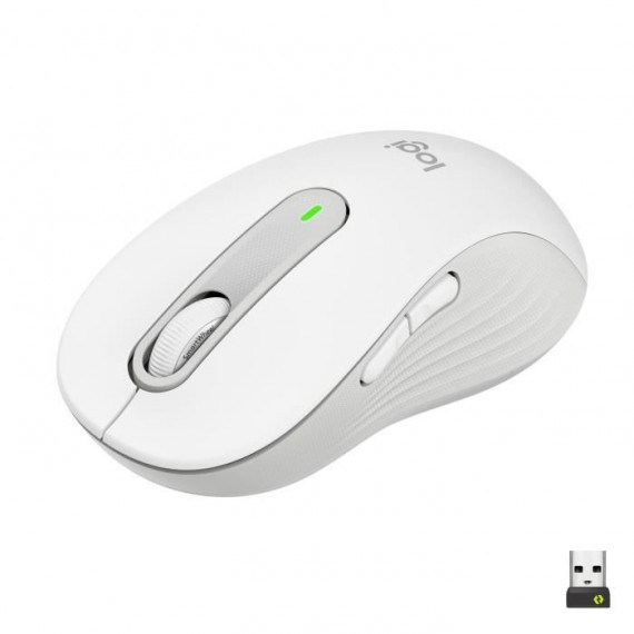 Souris Sans Fil Logitech Signature M650 L - Grande Taille Silencieuse, Bluetooth, Boutons Programmables - Blanche