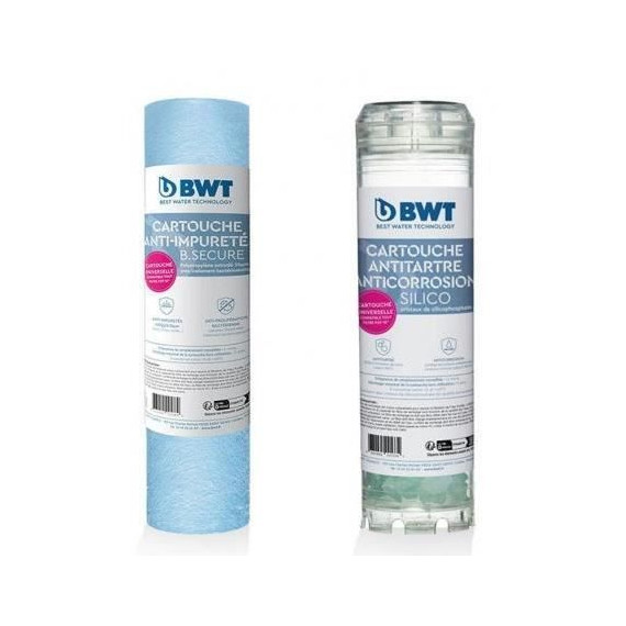 Pack annuel antitartre - BWT - PILODIPHOS - B.SECURE + silicophosphate - Fréquence de remplacement : 12 mois