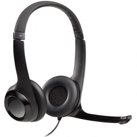 Logitech H390 Casque Filaire Stéréo avec Microphone Antibruit, USB-A - Noir