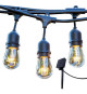 Guirlande lumineuse solaire - LUMISKY - MAFY SOLAR - 6.50 m - 10 ampoules a filament vintage - LED blanc chaud