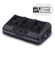 Chargeur double - SCHEPPACH - 4,5 A - SDBC4.5A - Charge simultanément deux batteries Li-ion de la gamme Scheppach 20V IXES