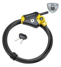 Antivol - MASTER LOCK - Python 8433EURD - Longueur ajustable de 30 cm a 1,8 m - Acier torsadé - Noir