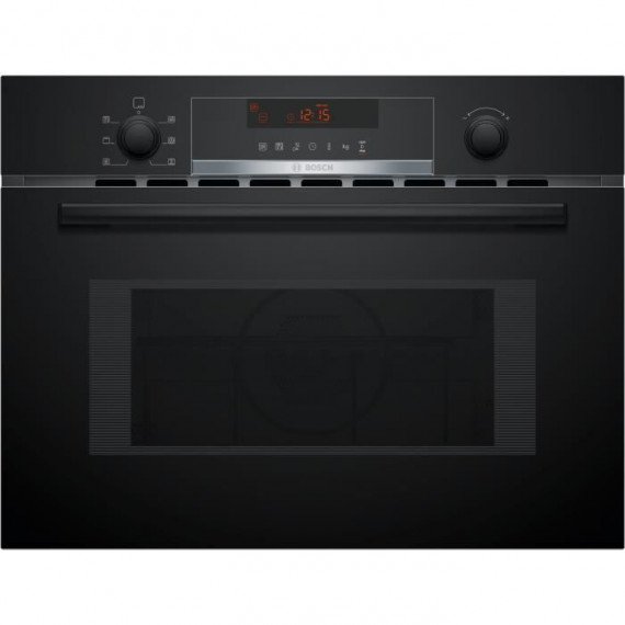 Four combiné micro-ondes Encastrable - BOSCH SER4 - CMA583MB0 Noir - Vol four: 44l - 5 modes de cuisson -H454xL594xP570mm