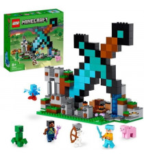 LEGO Minecraft 21244 L'Avant-Poste de l'Épée, Jouet, et Figurines Creeper, Squelette, pour Enfants