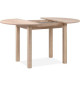 Table a manger extensible ronde COBURG - Décor chene sonoma - L100-140 x H76 x P100 cm - Allonge incluse dans l'emballage