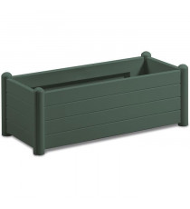 STEFANPLAST Bac a fleurs rectangulaire - Finition en bois - 100x43xH35cm - 80L - Vert foncé