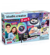 Canal Toys - Studio Vidéo 2-en-1 avec anneau lumineux LED multicolore, support double fonction- Studio Creator - INF027