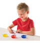 Gouache (6x45ml) - SES CREATIVE - Six couleurs : rouge, bleu, blanc, noir, vert et jaune.