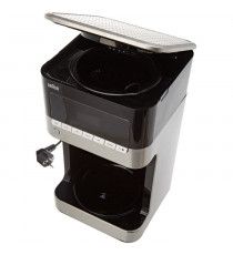 Cafetiere filtre Braun KF7125BK - Corps noir et métal - 12 tasses - Programmable - Verseuse isotherme
