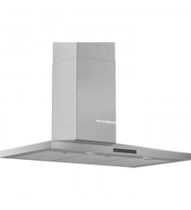 Hotte murale BOSCH DWQ96DM50 - L 90 cm - Evacuation / Recyclage - 610 m3 air / h - 70 dB max en intensif - 4 vitesses - Inox