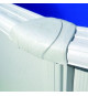 GRE - Kit Piscine hors sol acier ronde blanche - Fidji - Ø260 x 122 cm (Livrée avec une échelle de sécurité et un filtre a sa…