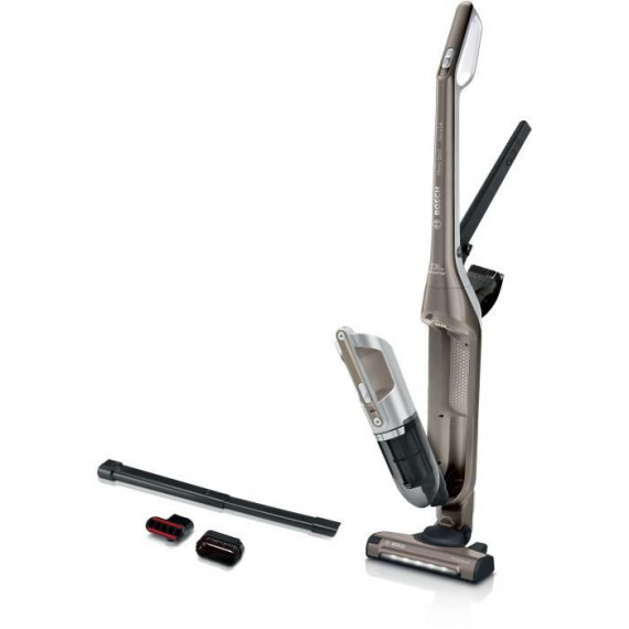 BOSCH BBH3ALL23 Aspirateur balai sans fil 2en1 et multifonction Flexxo - 2 vitesses - 23V - 50 mn d'autonomie - Champagne mét…