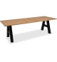 Table a manger GRANADA extensible - Style Industriel - 6/10 personnes - 2 rallonges 40 cm - L 157/197 x P 90 x H 75 cm - Chen…