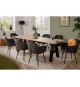 Table a manger GRANADA extensible - Style Industriel - 6/10 personnes - 2 rallonges 40 cm - L 157/197 x P 90 x H 75 cm - Chen…