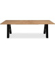 Table a manger GRANADA extensible - Style Industriel - 6/10 personnes - 2 rallonges 40 cm - L 157/197 x P 90 x H 75 cm - Chen…