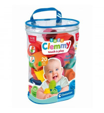 Clementoni - Clemmy Baby - Sac 20 cubes souples - Mixte - A partir de 9 mois - Cube souple assure une securite et peut passer…