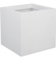 EDA PLASTIQUE Bac a fleurs carré Graphit Up - 21 L - 29,5 x 29,5 x 29,5 cm - Blanc cérusié