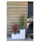 EDA PLASTIQUE Bac a fleurs carré Graphit Up - 21 L - 29,5 x 29,5 x 29,5 cm - Blanc cérusié
