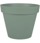 EDA PLASTIQUE - Pot de fleur rond Toscane - Ø 48 x H39 cm - 43 L - Vert laurier