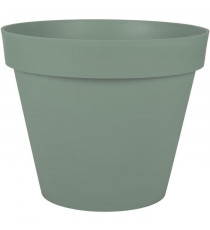 EDA PLASTIQUE - Pot de fleur rond Toscane - Ø 48 x H39 cm - 43 L - Vert laurier