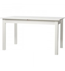 Table a manger extensible 6 a 10 personnes - Classique - Blanc - COBURG - L 137-177 x l 80 x H 76,5 cm
