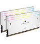 Mémoire RAM - CORSAIR - Dominator Titanium RGB DDR5 - 32GB 2x16GB DIMM - 6600MT/s - Intel XMP 3.0  - 1.40V - Blanc (CMP32GX5M…