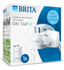 Systeme de filtration sur robinet - BRITA - ON TAP V - 600 L d'eau filtrée / 4 mois - 3 modes d'utilisations - 5 adaptateurs …