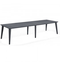 Table de jardin rectangulaire 320 cm Graphite - ALLIBERT BY KETER - 8 a 12 personnes avec allonges - LIMA