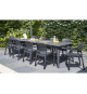 Table de jardin rectangulaire 320 cm Graphite - ALLIBERT BY KETER - 8 a 12 personnes avec allonges - LIMA