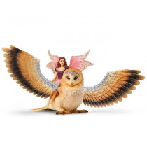 SCHLEICH - Elfe a dos de chouette scintillante V2 - 70789 - Gamme bayala