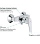GROHE robinet douche monocommande Start Flow, montage mural, raccord fileté pour flexible en 1/2, rosaces métal incluses, 237…