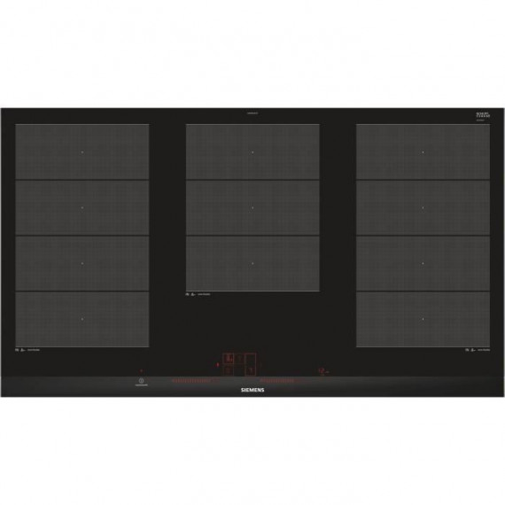 SIEMENS EX975LXC1F Plaque de cuisson induction - 5 zones - 11100 W max - L 91,2 x P 52 cm - Revetement verre - Noir - Profil …
