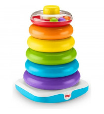 Jouet d'éveil Fisher-Price Pyramide Arc-en-ciel géante pour bébé a partir de 12 mois